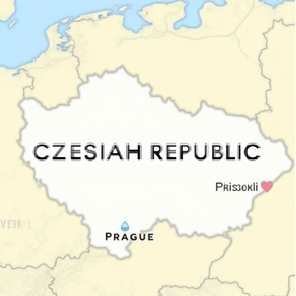 Mapa s umístěním centrály a výrobního závodu VIP-Ceiling